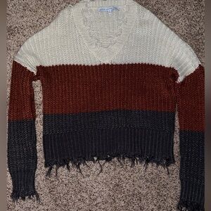 Colorblock V-Neck Sweater